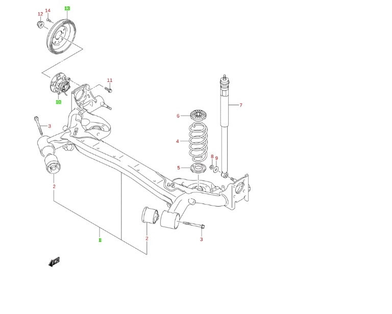 H�ts� h�d Suzuki SX4 2006-2013, haszn�lt