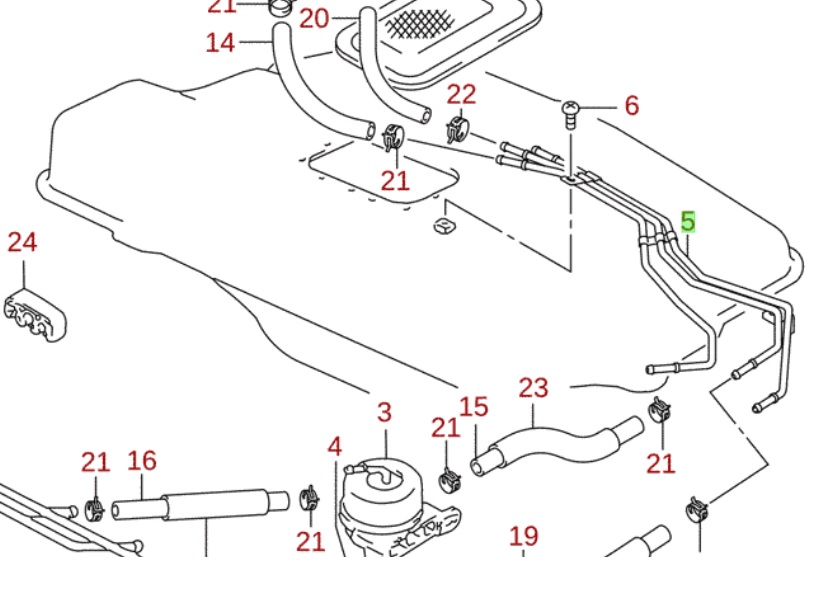 Benzincs� f�m a tankon Suzuki Swift 1,0-1,3 2002-2003, gy�ri